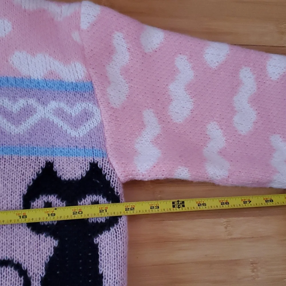 Pink Cat Pattern Sweater - Picture 10 of 10